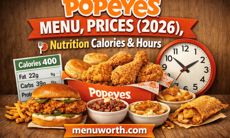Popeyes Menu With Prices, Nutrition Calories & Hours (2026 Guide)