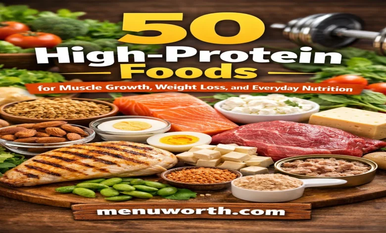 50 High-Protein Foods for Muscle Growth, Weight Loss, and Everyday Nutrition