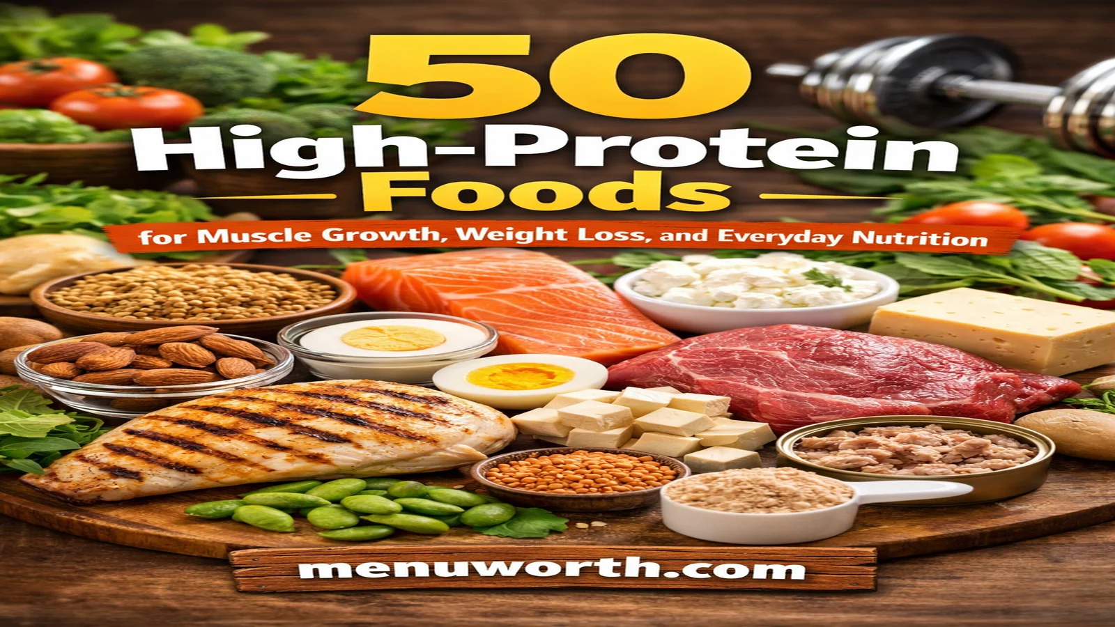 50 High-Protein Foods for Muscle Growth, Weight Loss, and Everyday Nutrition