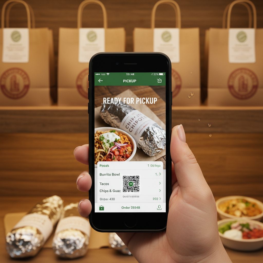 Ordering Chipotle via mobile app and picking up in store Ordering Chipotle via mobile app and picking up in store