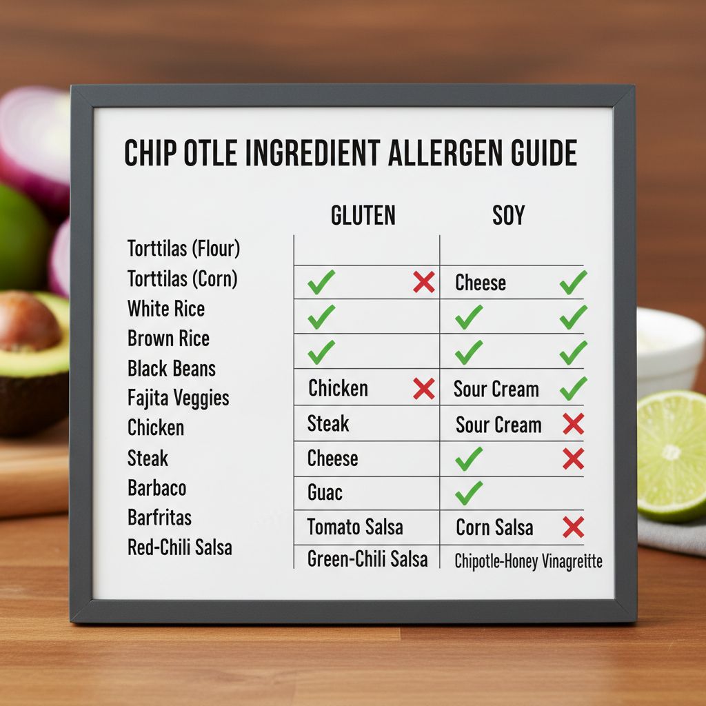 Chipotle allergen menu guide highlighting gluten-free and dairy-free options Chipotle allergen menu guide highlighting gluten-free and dairy-free options