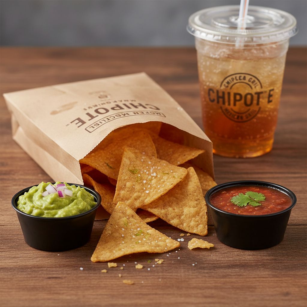 Chipotle drinks and sides including chips, guacamole, and organic lemonade Chipotle drinks and sides including chips, guacamole, and organic lemonade