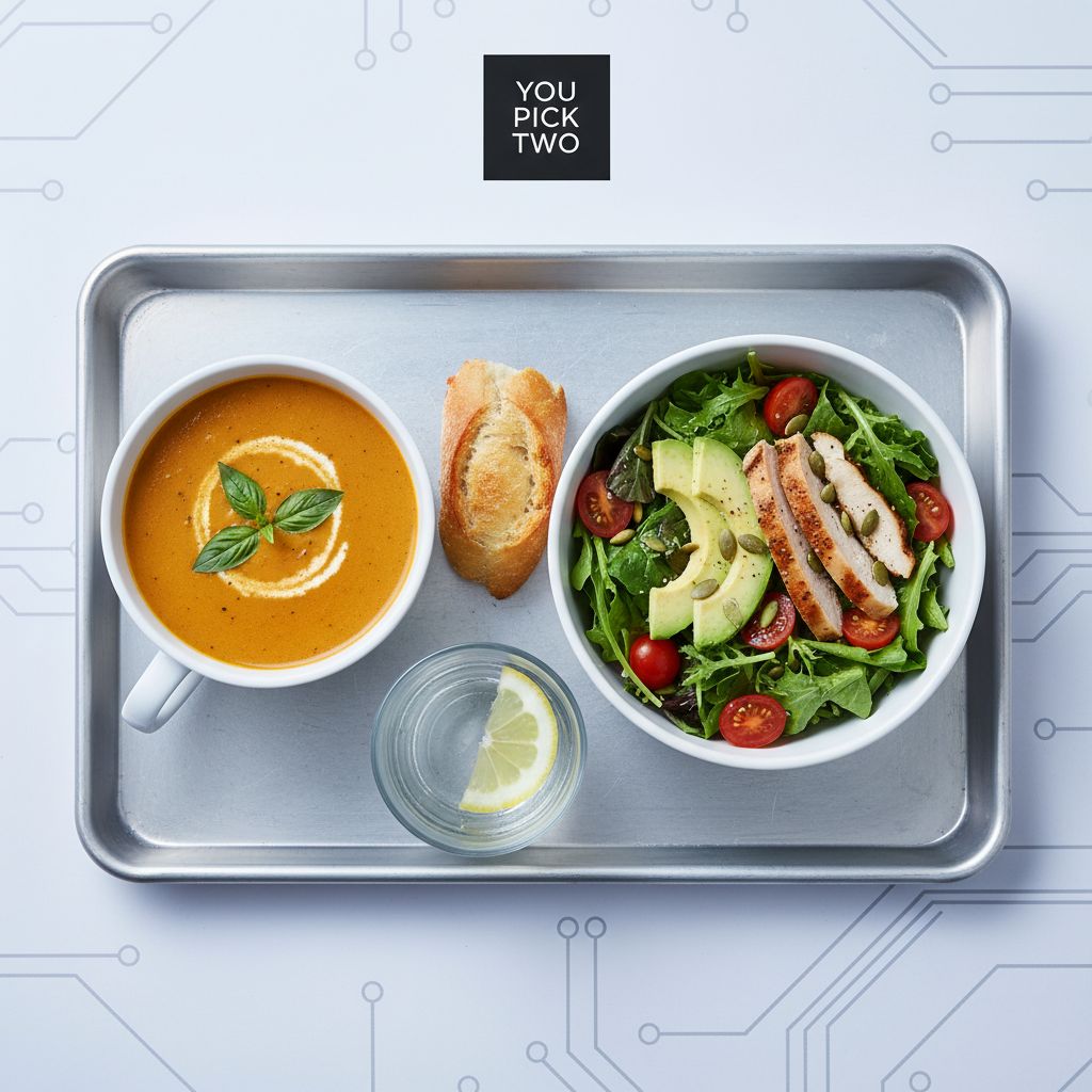 Panera You Pick Two meal with soup and salad Panera You Pick Two meal with soup and salad