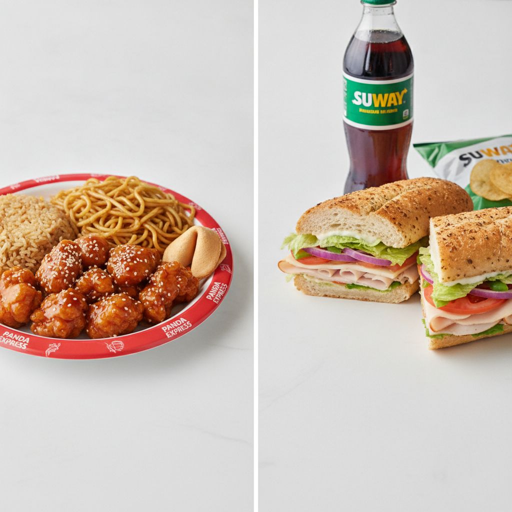 A comparison of Panda Express food with other fast food meals. A comparison of Panda Express food with other fast food meals.