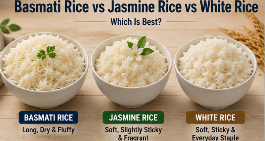 Basmati Rice vs Jasmine Rice vs White Rice: Which Is Better for Diabetes, Weight Loss & Meal Prep?