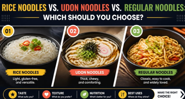 Rice Noodles vs. Udon Noodles vs. Regular Noodles: Which Should You Choose?