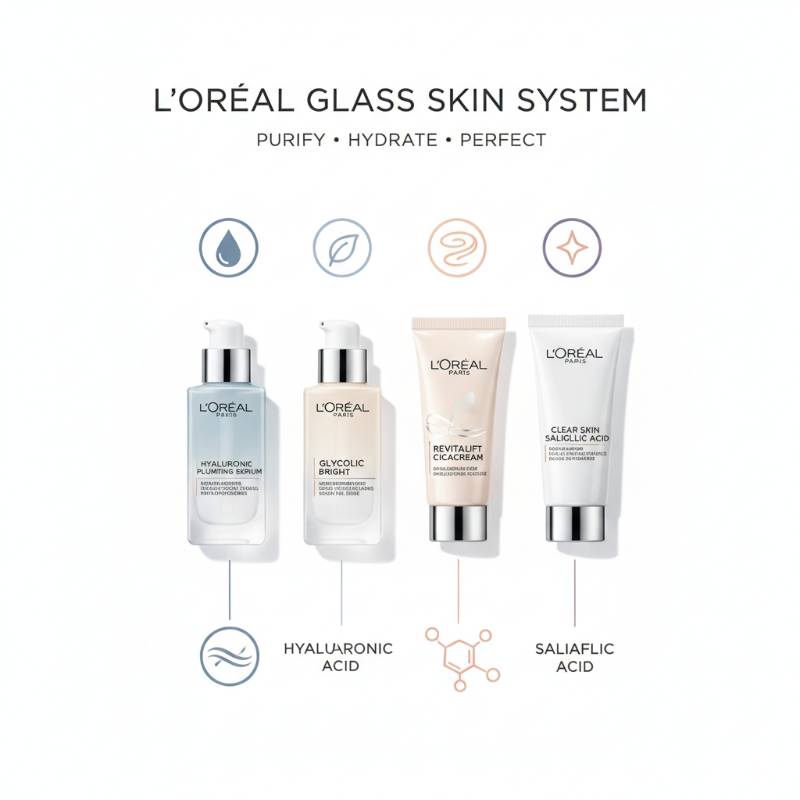 Comparison of L'Oréal glass skin products