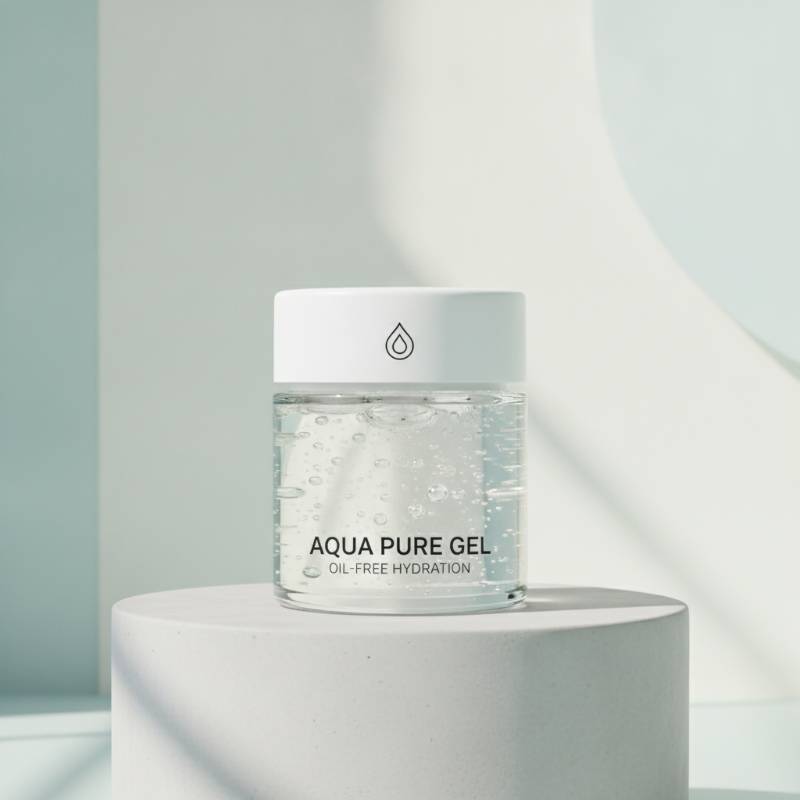 A lightweight, oil-free gel moisturizer on a clean surface.