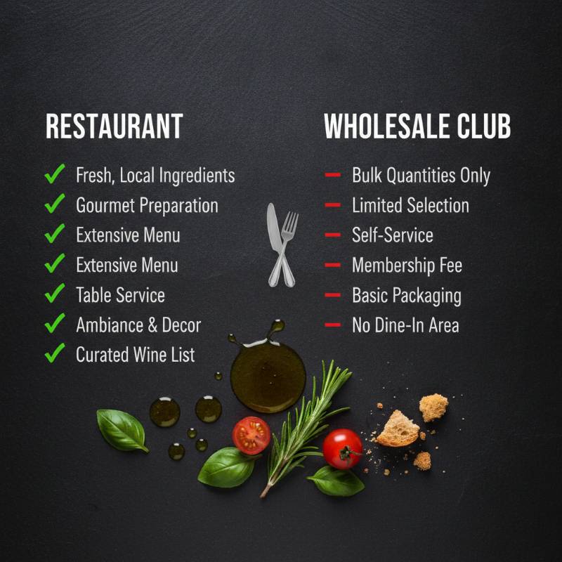 A pros and cons list graphic for both BJ's companies.