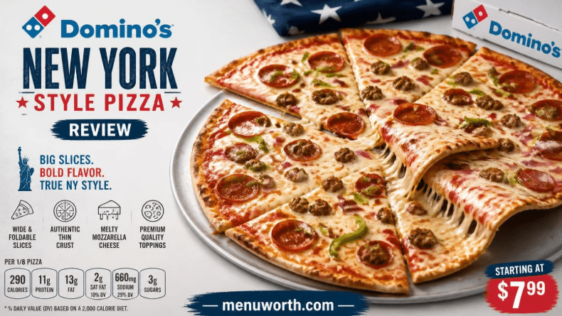 Domino’s New York Style Pizza Review: Menu, Calories, Prices, Nutrition & Honest U.S. Verdict