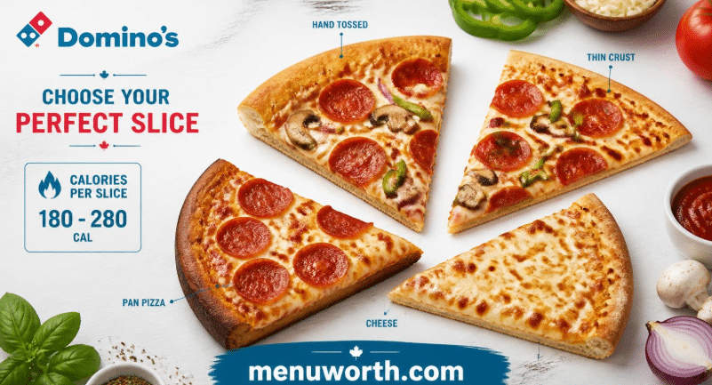Domino’s Pizza Calories Per Slice: Medium Pizza Calories by Crust & Toppings