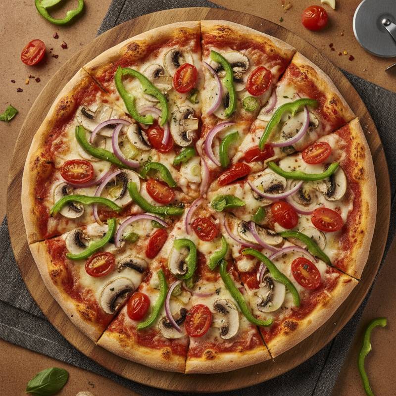 A healthy low-calorie veggie pizza from Domino's.